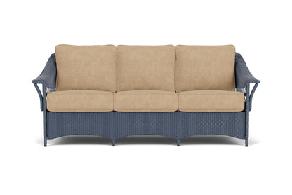 Lloyd Flanders Nantucket Sofa in Denim Blue with Hayden Sand fabric
