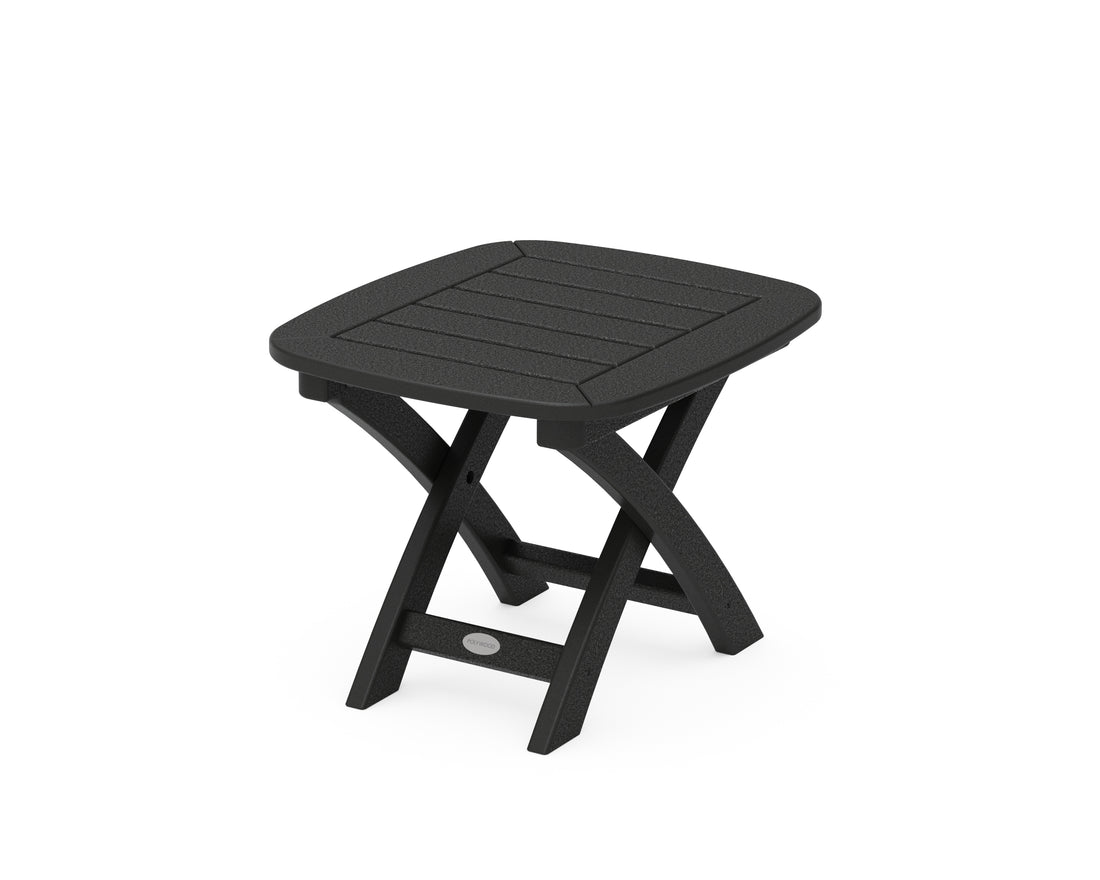 POLYWOOD Nautical 21" x 18" Side Table in Black