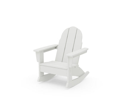 POLYWOOD Kids Vineyard Adirondack Rocking Chair in Vintage White