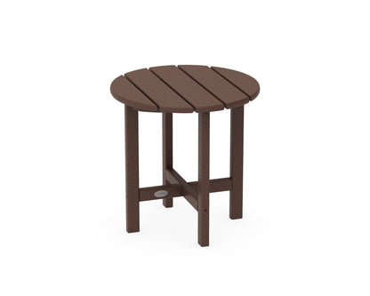 POLYWOOD Round 18" Side Table in Mahogany