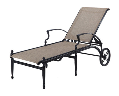 Gensun Bel Air Sling Chaise Lounge in Midnight Gold