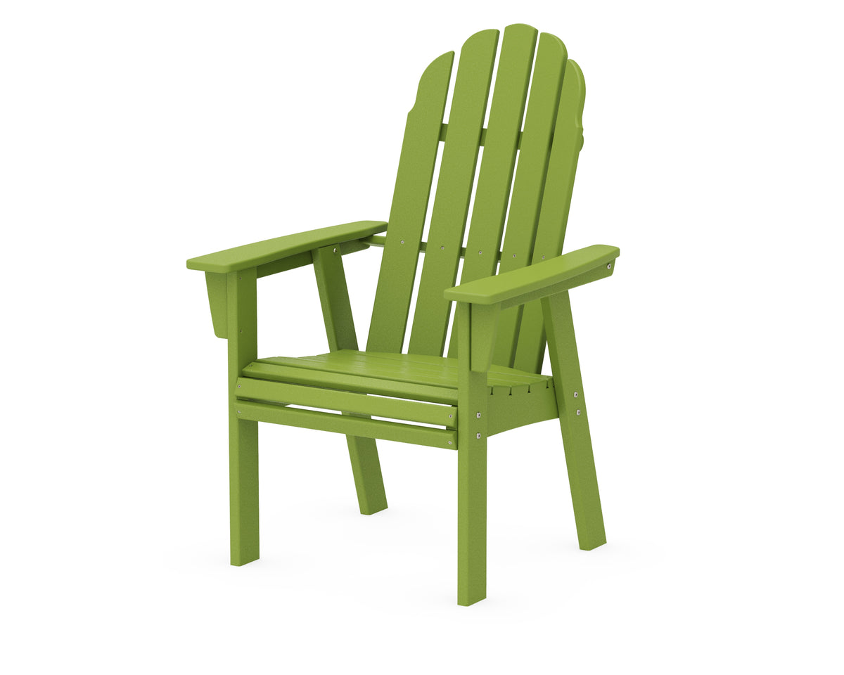 POLYWOOD Vineyard Curveback Adirondack Dining Chair in Lime