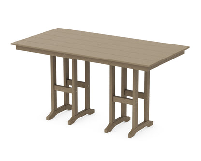 POLYWOOD Farmhouse 37" x 72" Counter Table in Vintage Sahara
