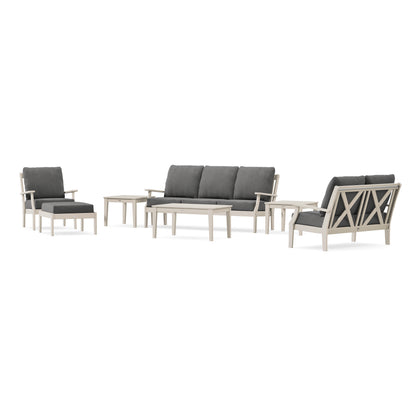 POLYWOOD Braxton 7-Piece Deep Seating Set in Sand