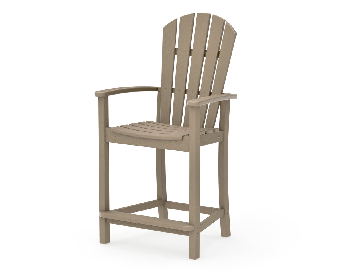 POLYWOOD Palm Coast Counter Chair in Vintage Sahara
