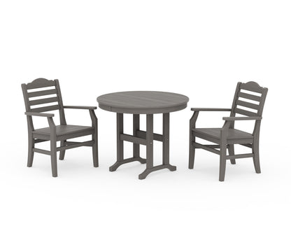 POLYWOOD Savannah 3-Piece Farmhouse Dining Set in Driftwood