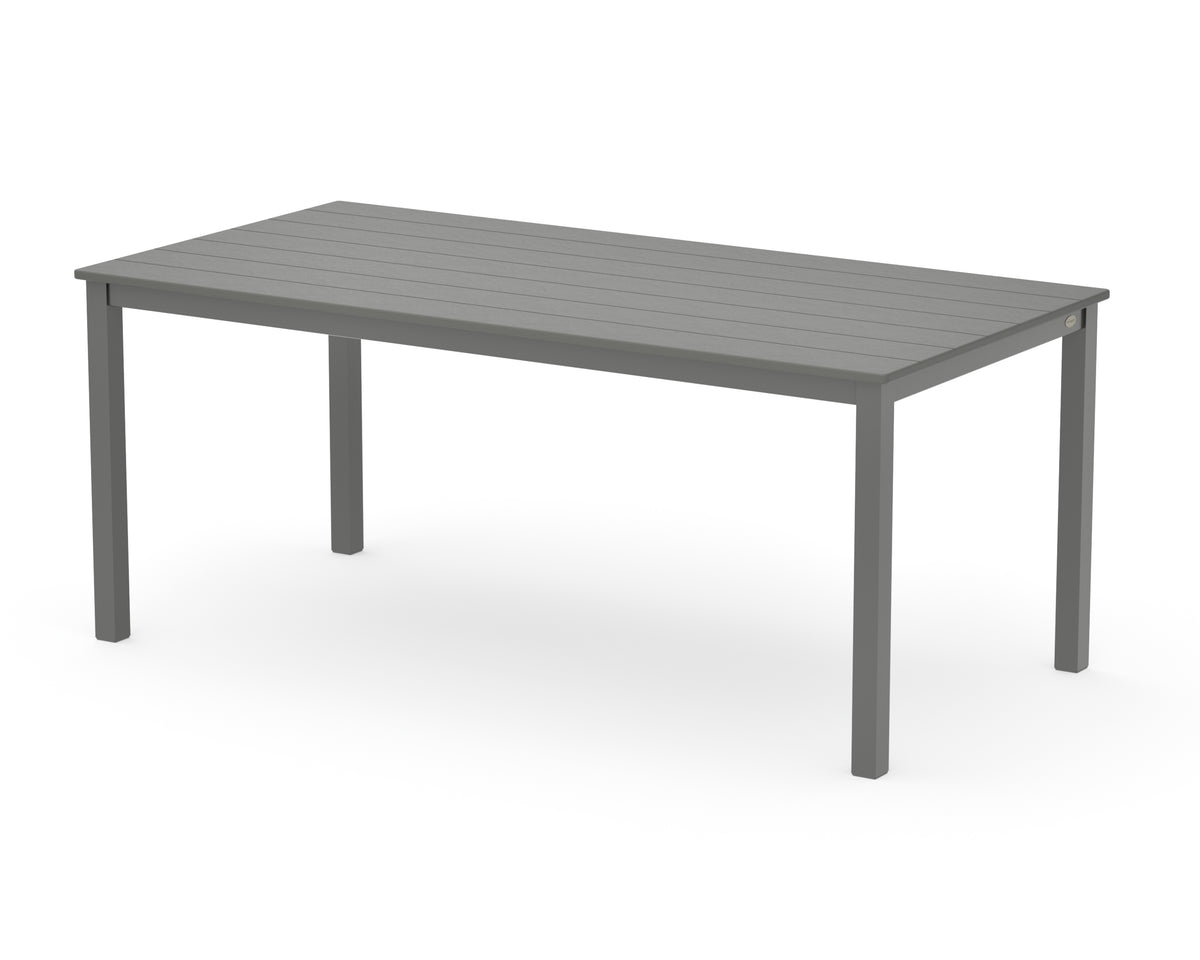 POLYWOOD Main Street 36" x 72" Dining Table in Charcoal / Slate Grey