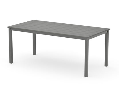 POLYWOOD Main Street 36" x 72" Dining Table in Charcoal / Slate Grey