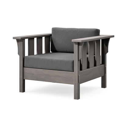 POLYWOOD Acadia Deep Seating Chair in Driftwood / Ash Charcoal