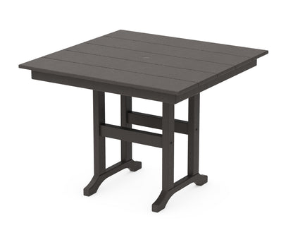 POLYWOOD Farmhouse 37" Dining Table in Vintage Coffee