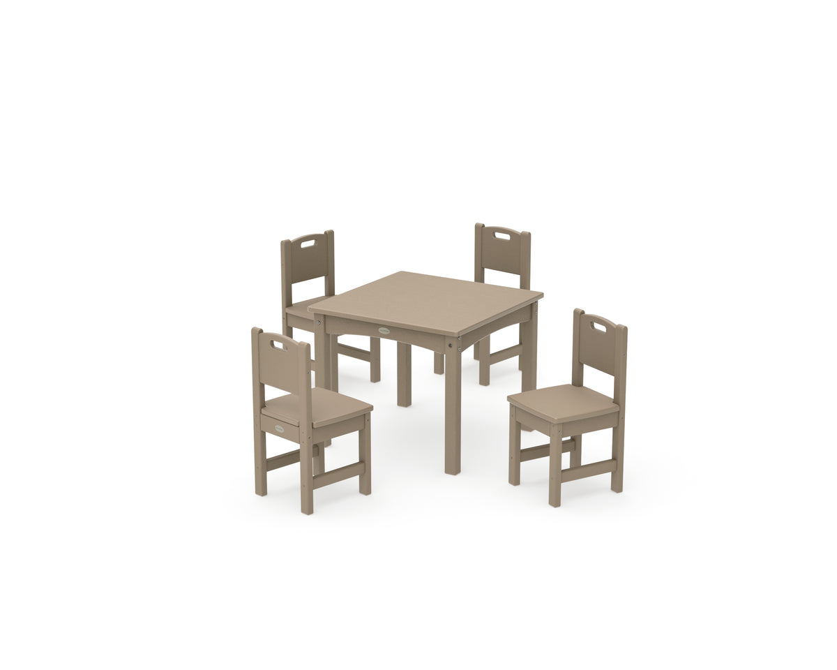 POLYWOOD Toddler 5-Piece Dining Set in Vintage Sahara