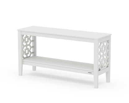 POLYWOOD Chinoiserie 56” Console Table in White