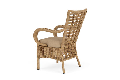 Lloyd Flanders Magnolia Dining Armchair with Hayden Sand fabric, view 8