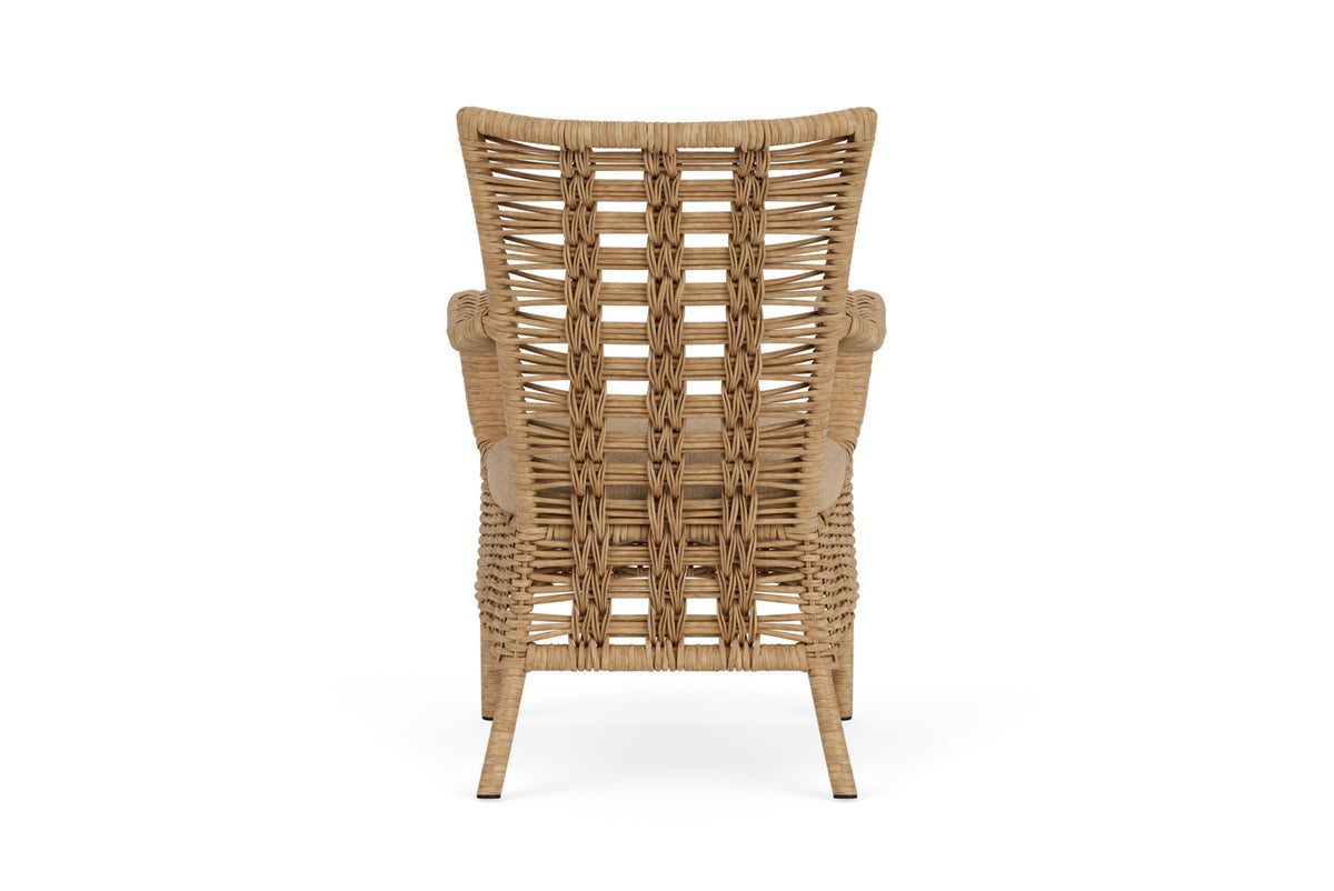 Lloyd Flanders Magnolia Dining Armchair with Hayden Sand fabric, view 7