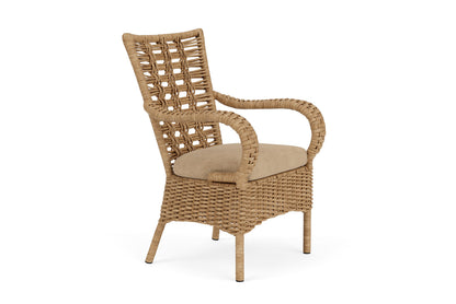 Lloyd Flanders Magnolia Dining Armchair with Hayden Sand fabric, view 3