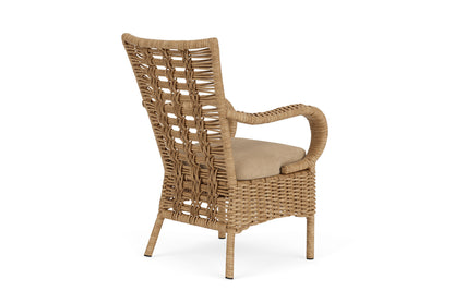 Lloyd Flanders Magnolia Dining Armchair with Hayden Sand fabric, view 6