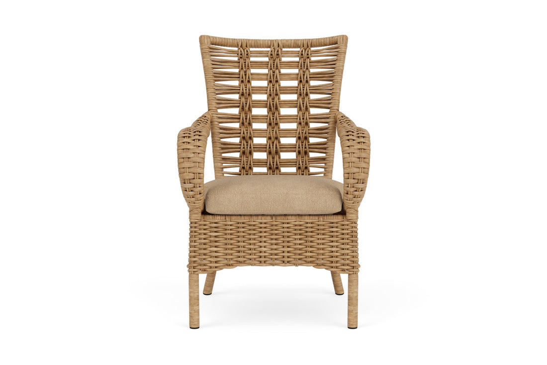 Lloyd Flanders Magnolia Dining Set with Hayden Sand fabric