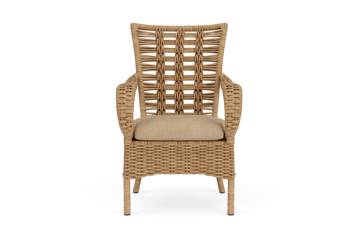 Lloyd Flanders Magnolia Dining Set with Hayden Sand fabric