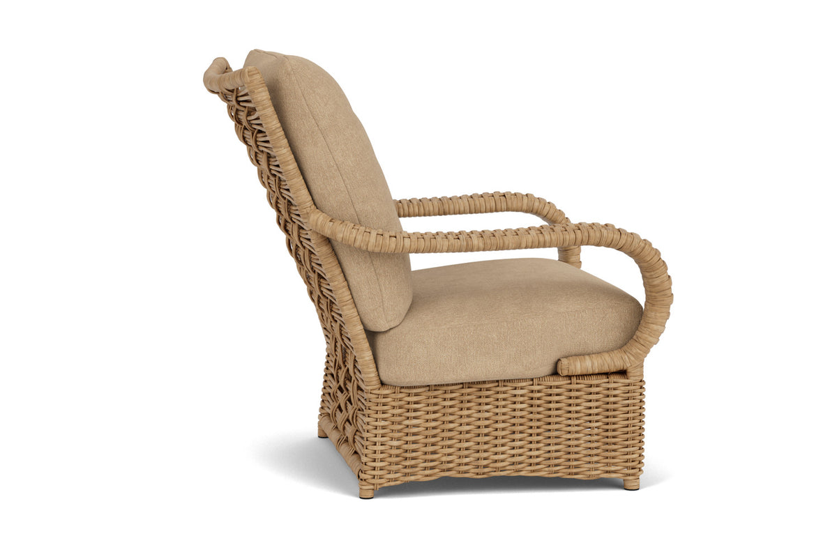 Lloyd Flanders Magnolia Lounge Chair with Hayden Sand fabric, view 5