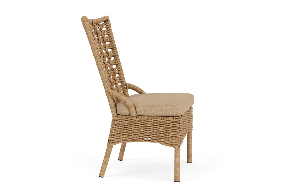 Lloyd Flanders Magnolia Armless Dining Chair with Hayden Sand fabric, view 4
