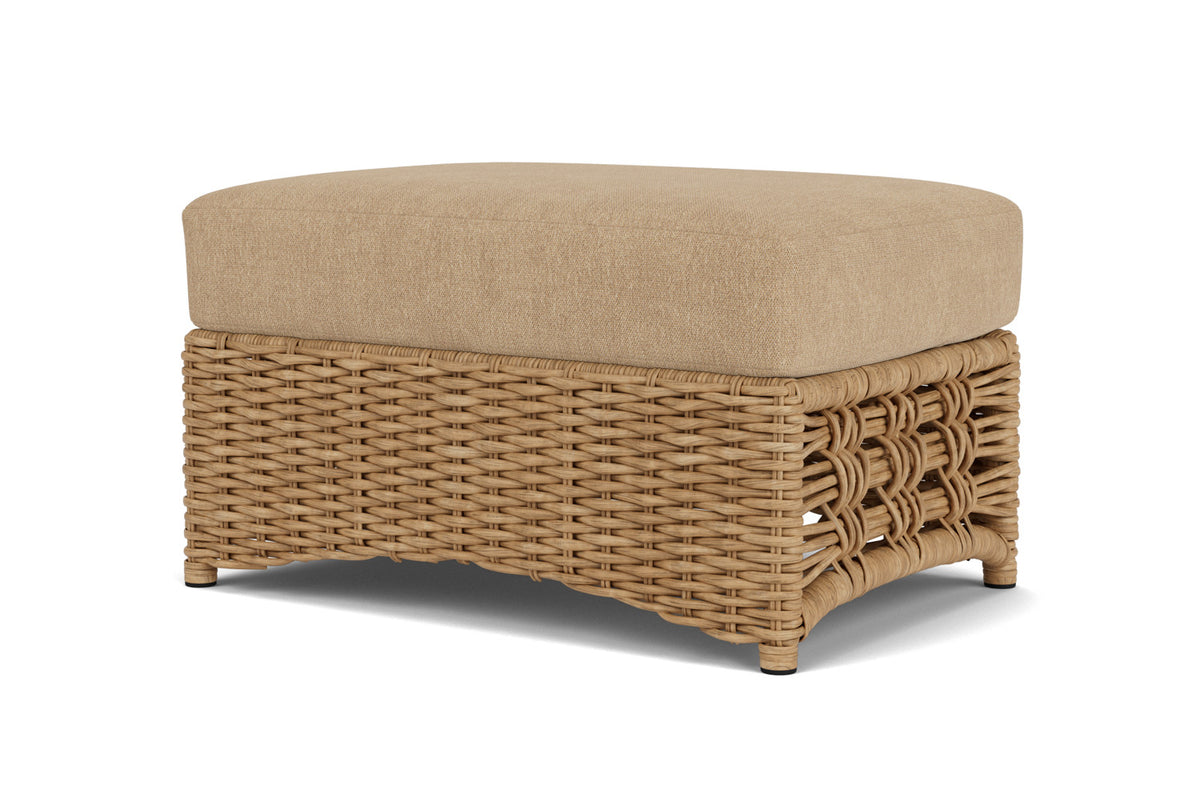 Lloyd Flanders Magnolia Ottoman with Hayden Sand fabric, view 10