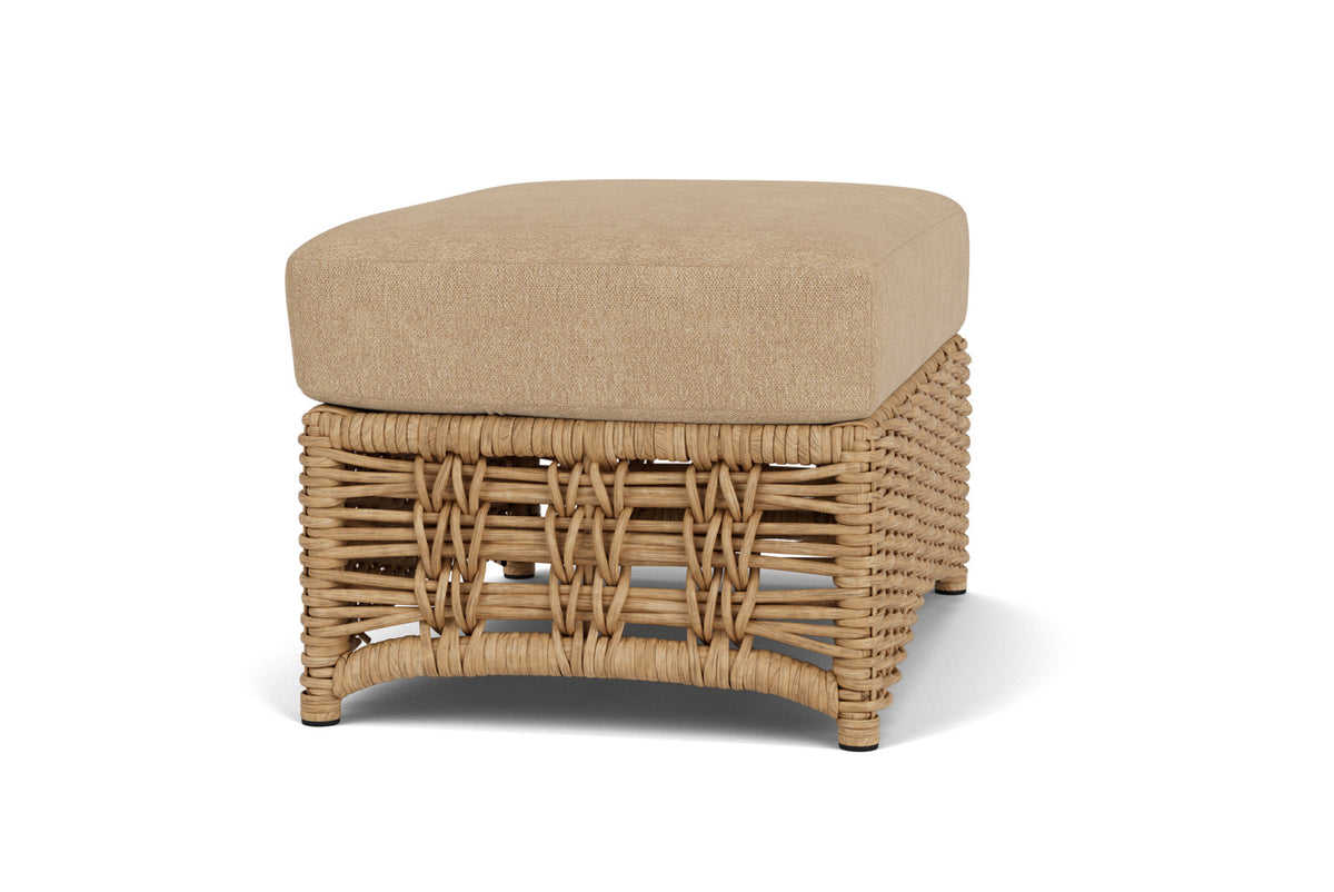 Lloyd Flanders Magnolia Ottoman with Hayden Sand fabric, view 4