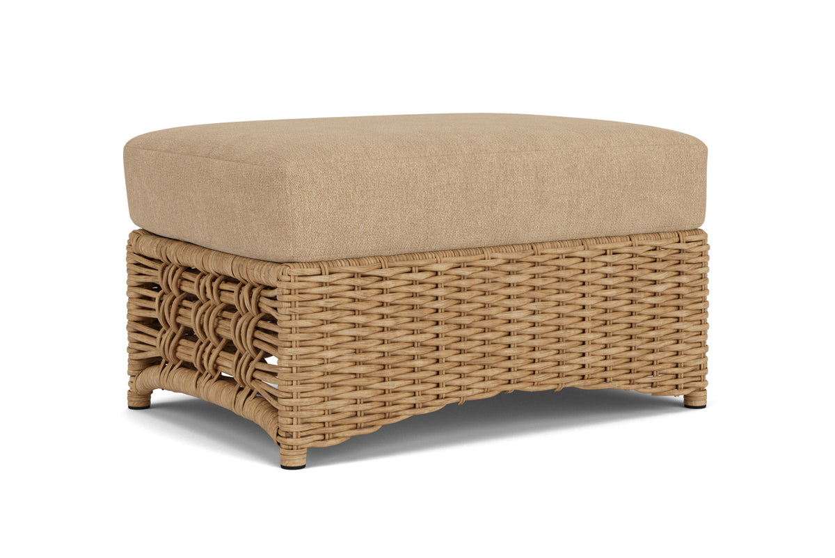 Lloyd Flanders Magnolia Ottoman with Hayden Sand fabric, view 2