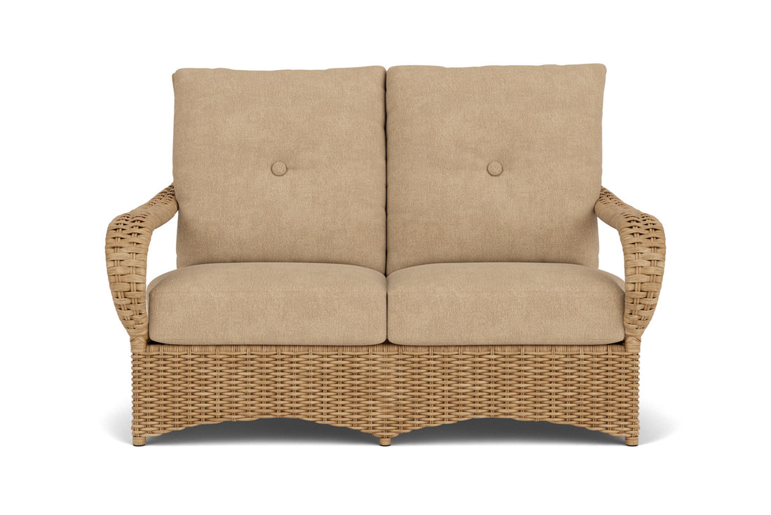Lloyd Flanders Magnolia Conversation Set with Hayden Sand fabric