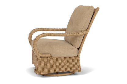 Lloyd Flanders Magnolia Swivel Glider Lounge Chair with Hayden Sand fabric, view 9