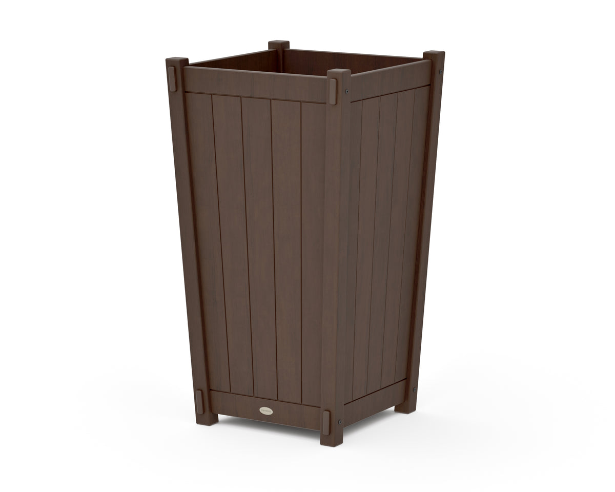 POLYWOOD Vineyard Large Tapered Square Tall Planter Box in Kona