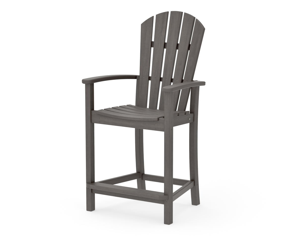 POLYWOOD Palm Coast Counter Chair in Driftwood