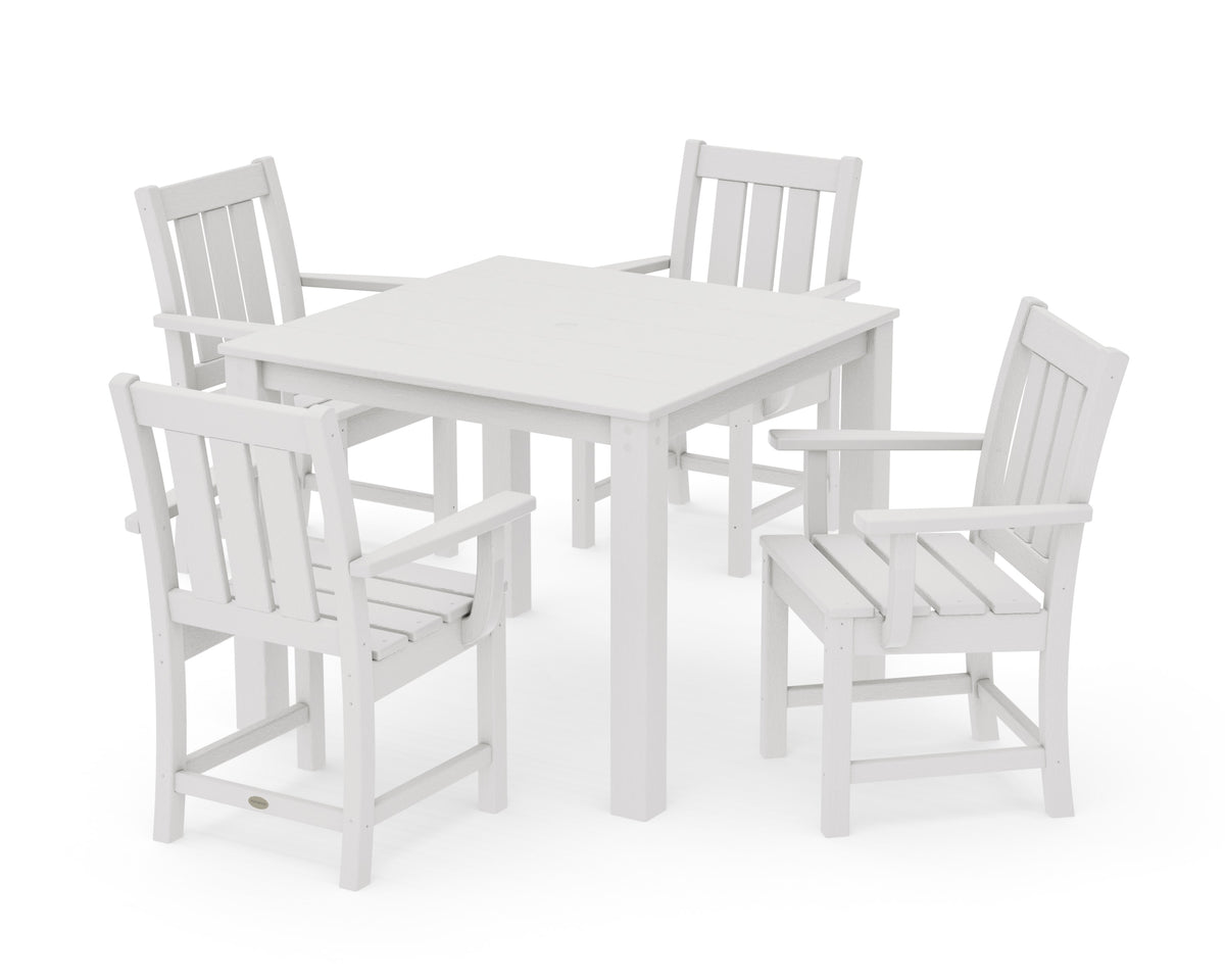 POLYWOOD Oxford 5-Piece Parsons Dining Set in Vintage White