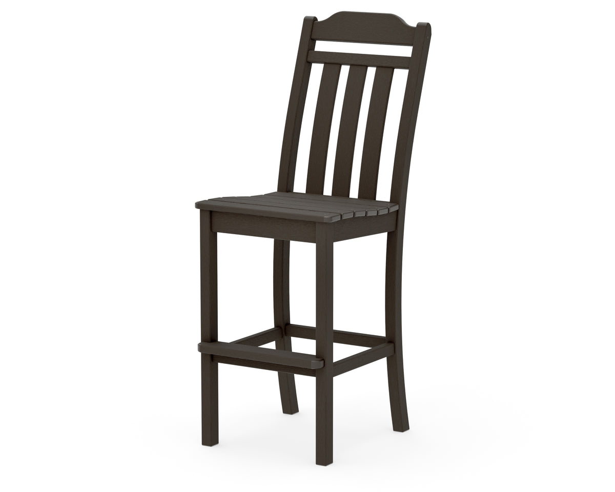 POLYWOOD Cottage Bar Side Chair in Vintage Coffee