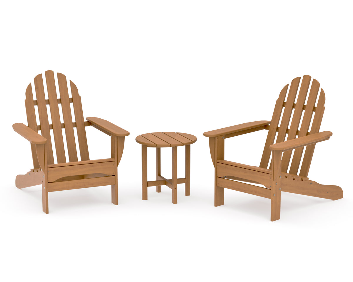 POLYWOOD Classic Adirondack 3-Piece Set in Natural