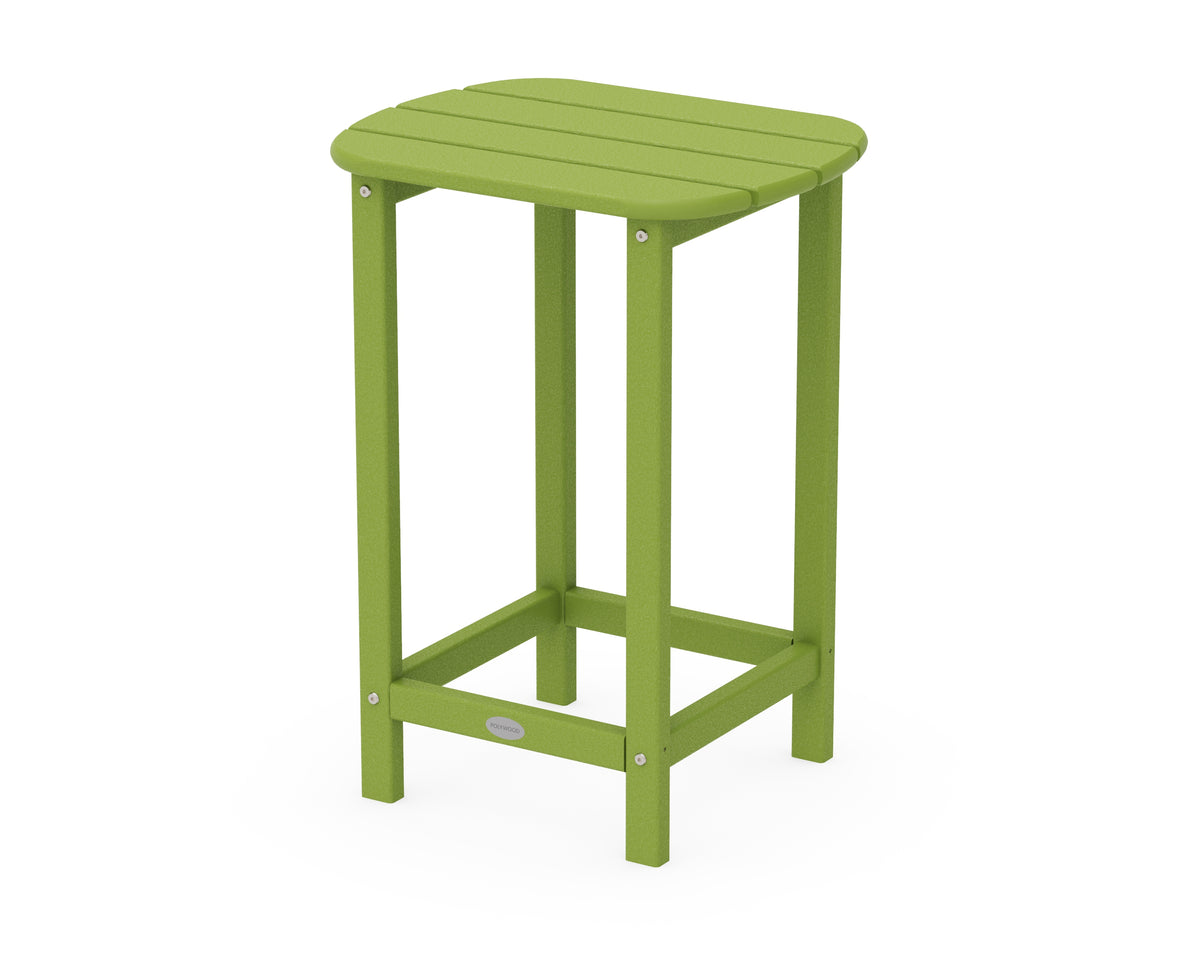 POLYWOOD South Beach 26" Counter Side Table in Lime
