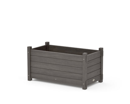 POLYWOOD Nautical Rectangle Double Planter Box in Driftwood