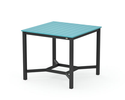 POLYWOOD Main Street 42 x 42 Counter Table in Black / Aruba