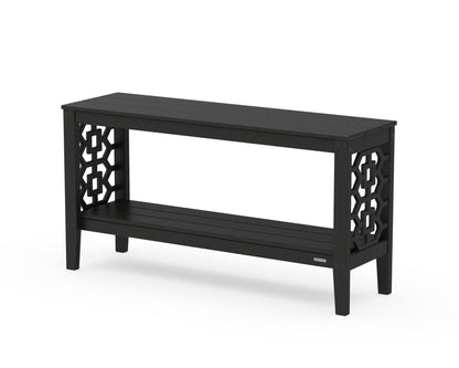 POLYWOOD Chinoiserie 56” Console Table in Black