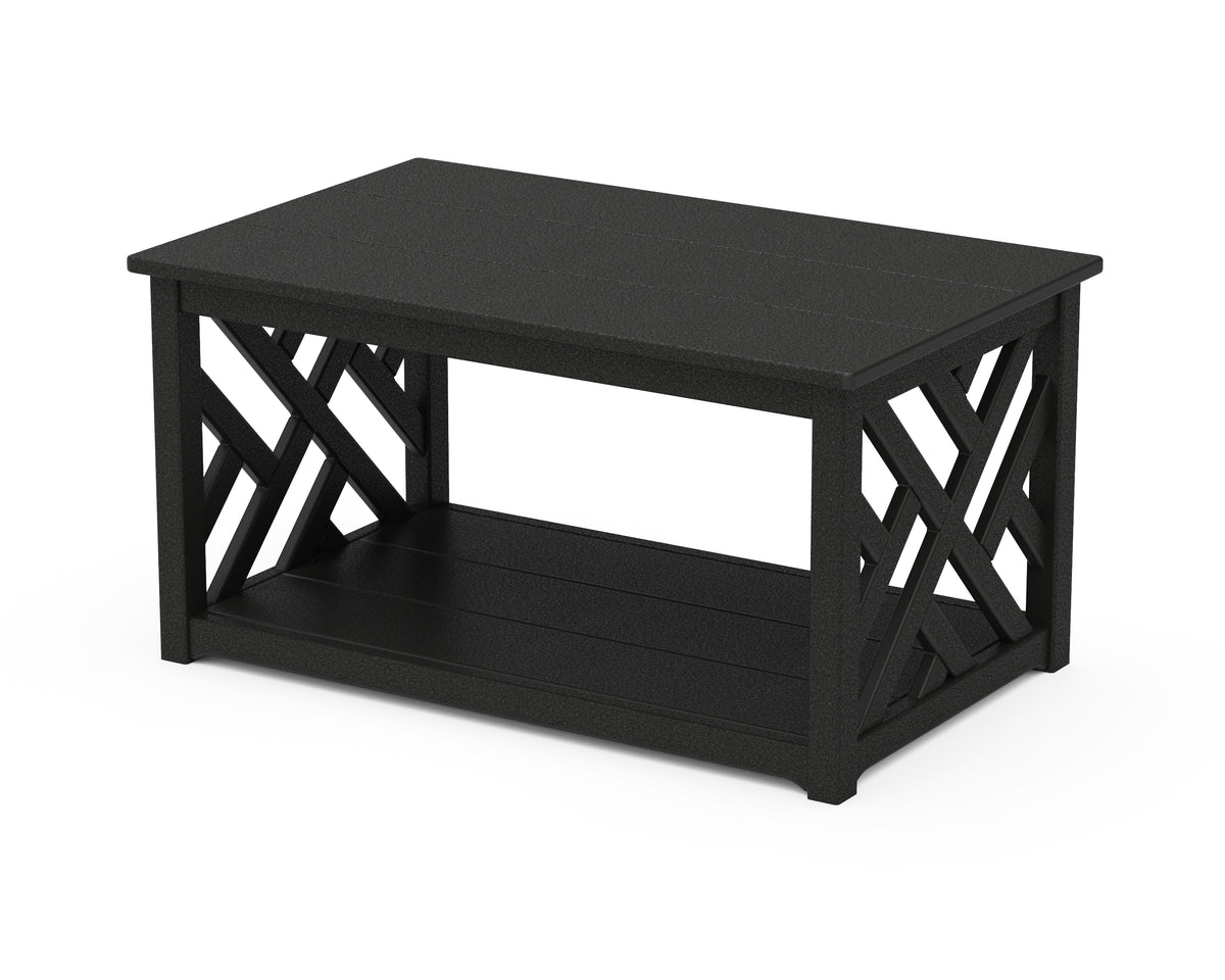 POLYWOOD Chippendale Coffee Table in Black