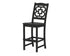 POLYWOOD Chinoiserie Bar Side Chair in Black