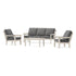 POLYWOOD Country Living Cottage 4-Piece Deep Seating Set with Sofa in Sand
