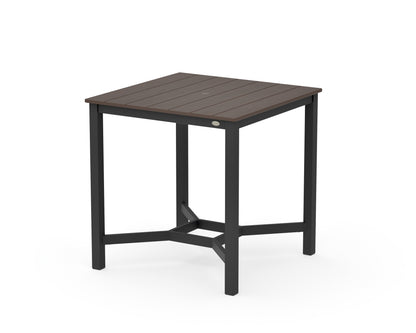 POLYWOOD Main Street 36 x 36 Counter Table in Black / Kona