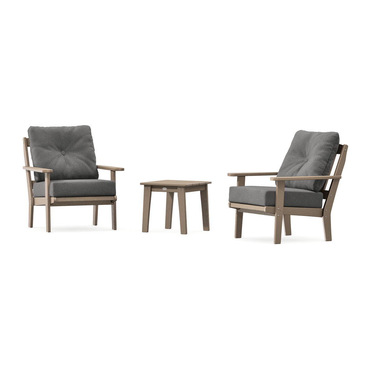 POLYWOOD Mission 3-Piece Deep Seating Set in Vintage Sahara