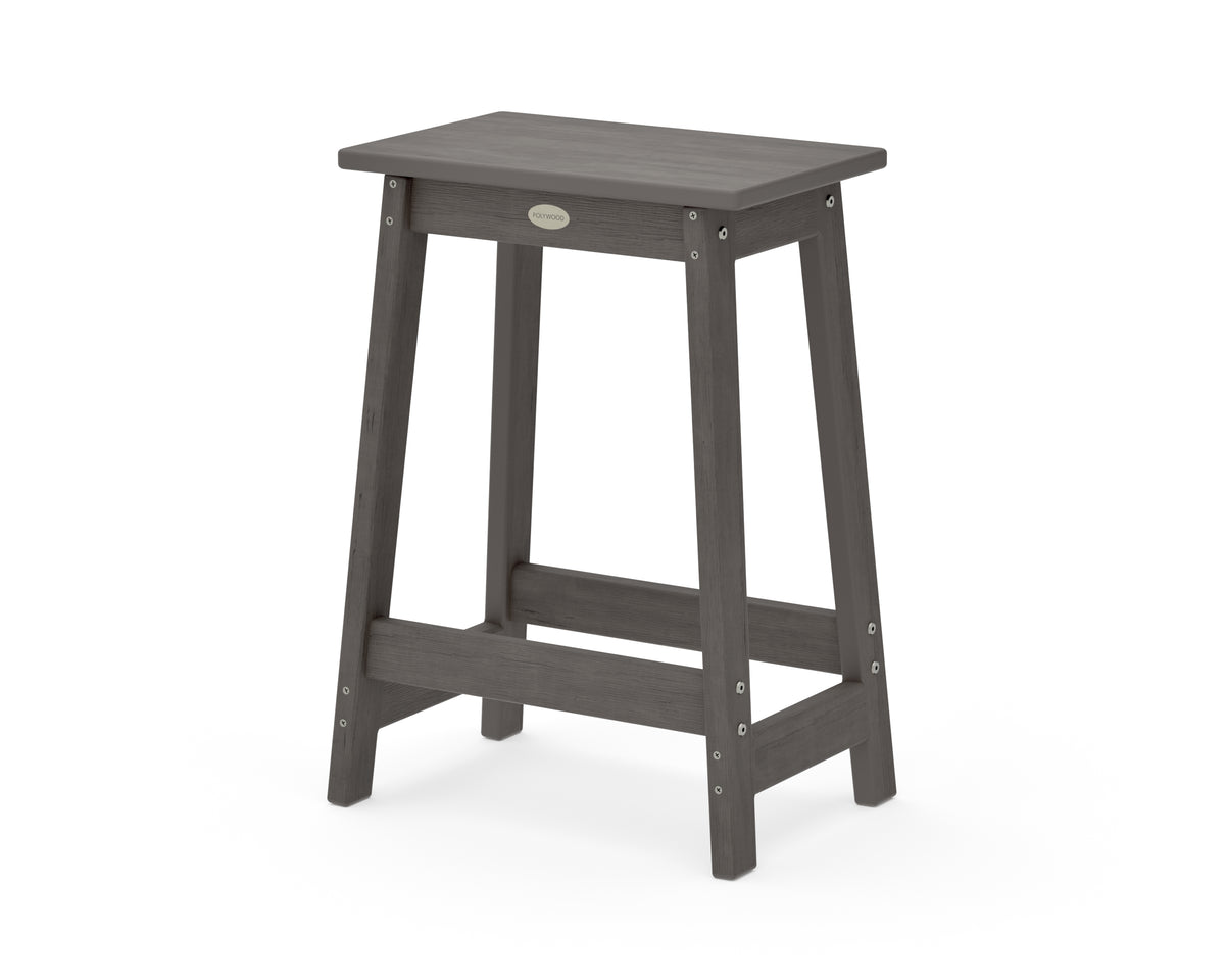 POLYWOOD Modern Studio Counter Stool in Driftwood