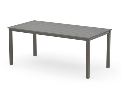 POLYWOOD Main Street 36" x 72" Dining Table in Bronze / Slate Grey
