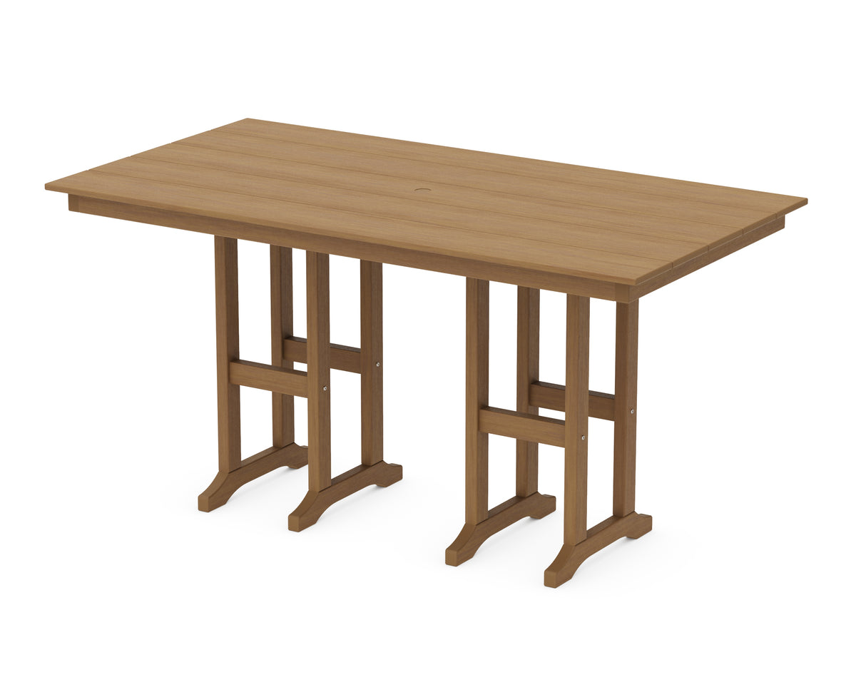 POLYWOOD Farmhouse 37" x 72" Counter Table in Natural