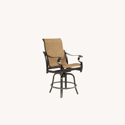 Castelle Monterey High Back Sling Swivel Counter Stool, view 2
