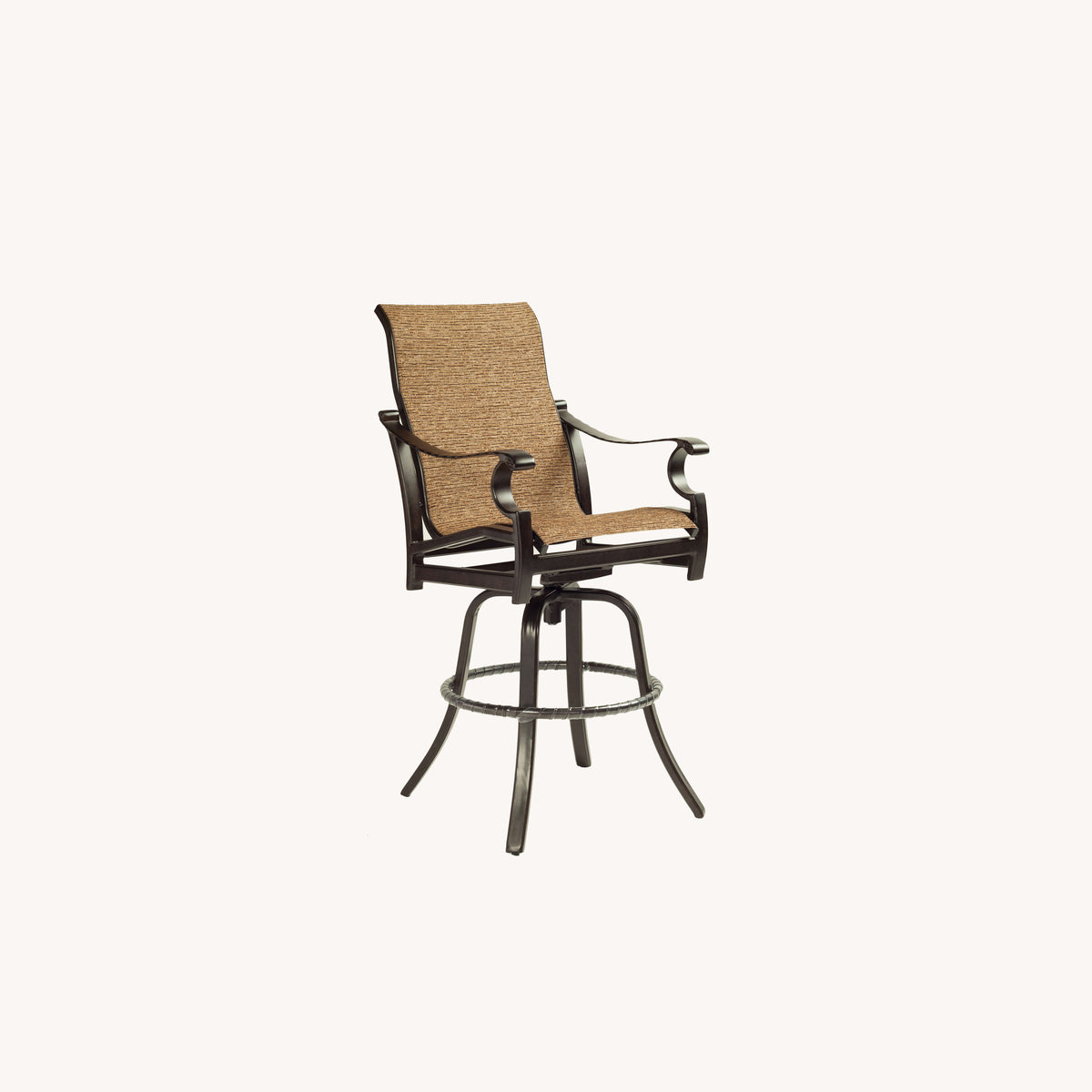 Castelle Monterey High Back Sling Swivel Bar Stool, view 2