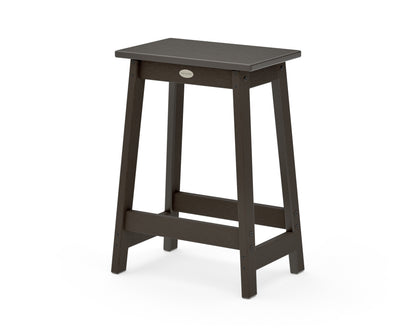 POLYWOOD Modern Studio Counter Stool in Vintage Coffee