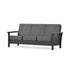 POLYWOOD Harbour Deep Seating Sofa in Black / Ash Charcoal